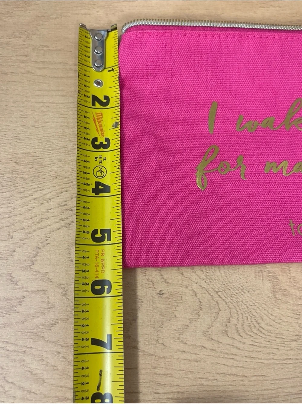 tarte Hot Pink Canvas Makeup Pouch with Gold Script